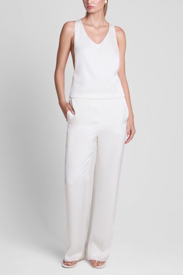 LEAU Soho Satin Straight Leg Pants #1
