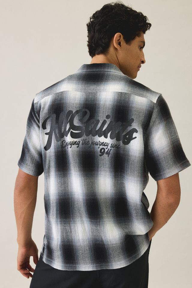 AllSaints Fade Out Check Short Sleeve Shirt #1