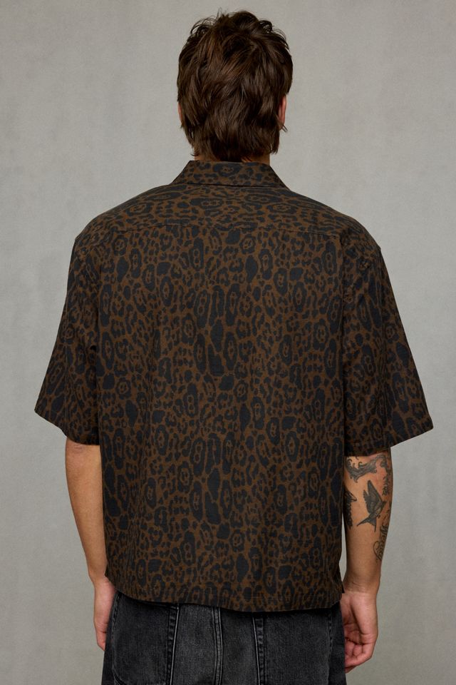 AllSaints Leopardo Oversized Linen-Blend Shirt #4