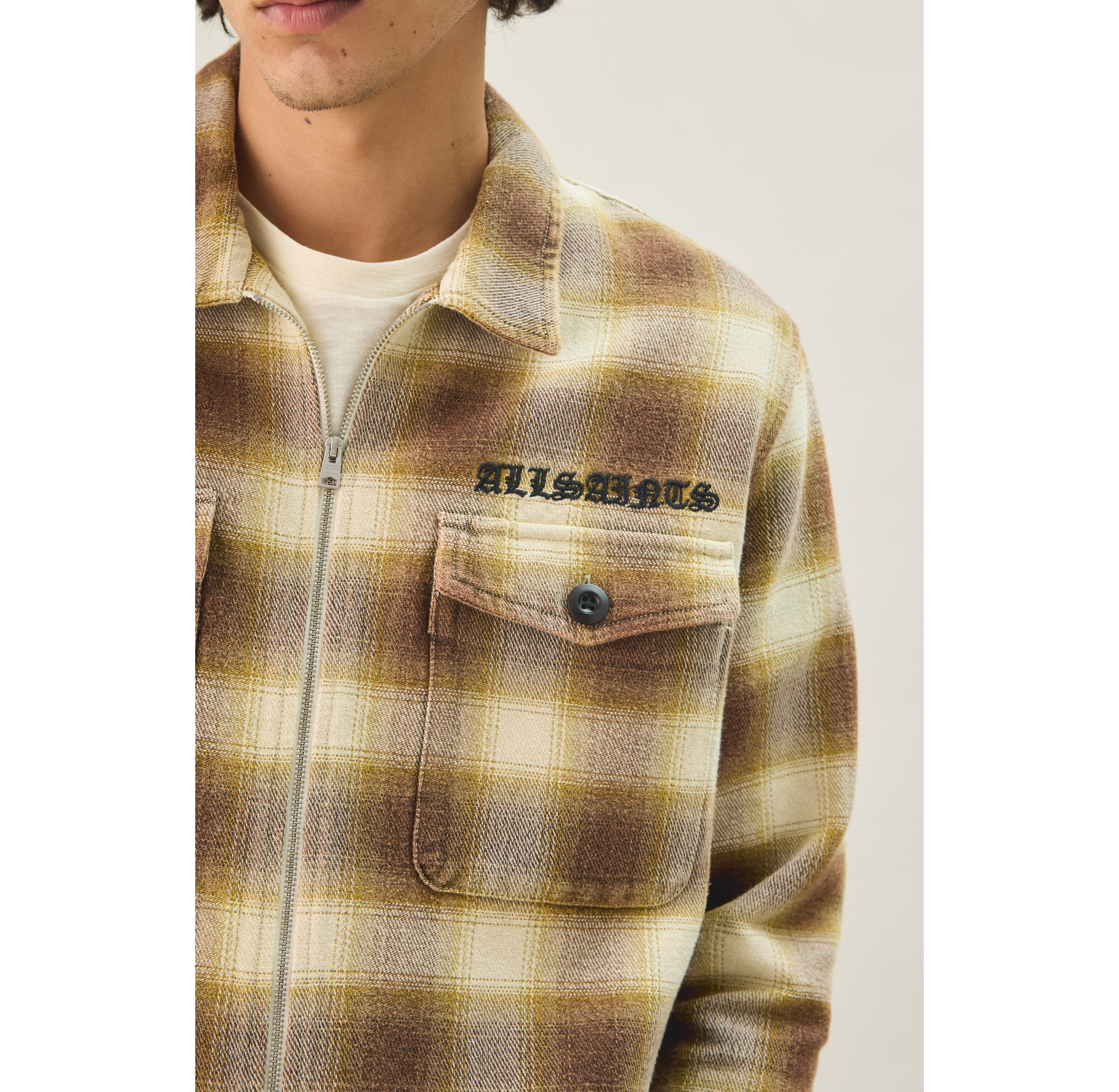 AllSaints Bellas Zip-Up Shirt