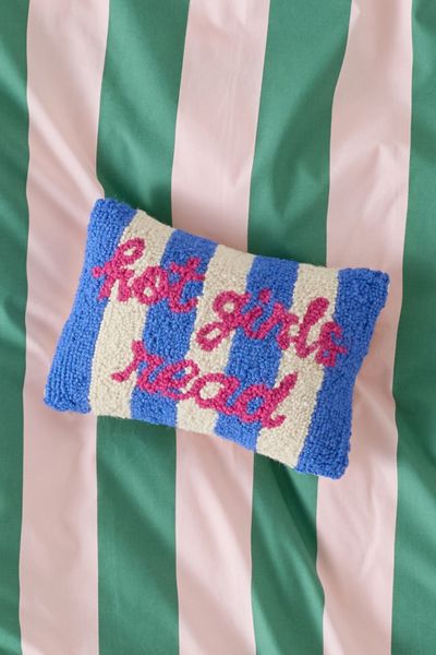 Novelty Text Tufted Wool Throw Pillow