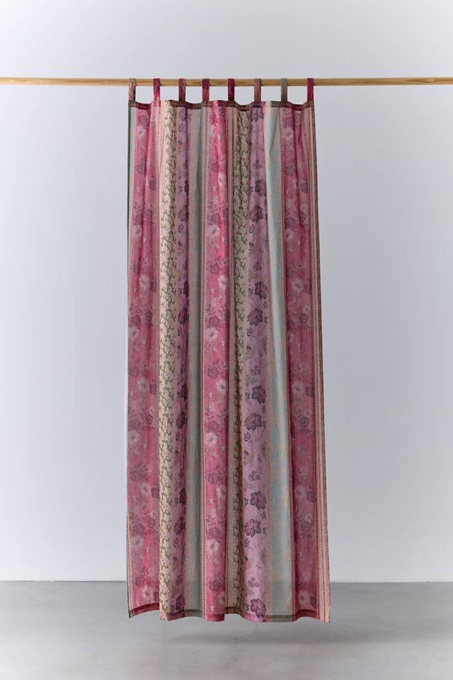 Effie Floral Striped Patterned Window Panel #1