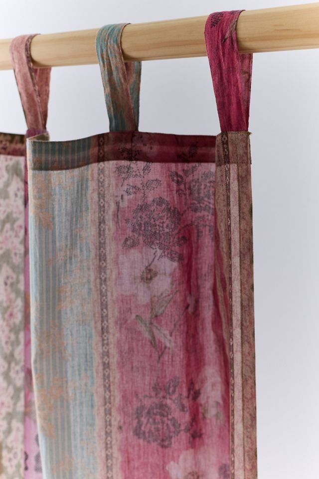 Effie Floral Striped Patterned Window Panel #3
