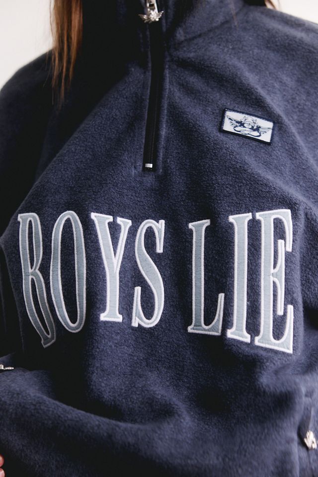 Boys Lie Lena A1 Fleece Crewneck Quarter Zip Pullover #1