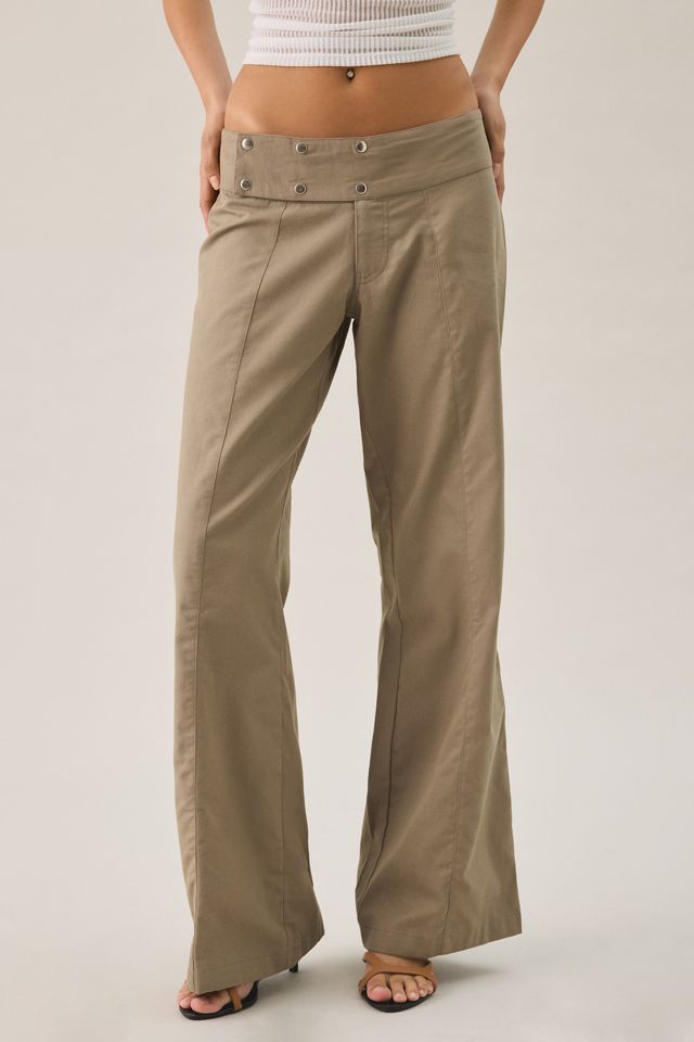 Motel Townes Asymmetric Studded Wide Flared Trousers #1