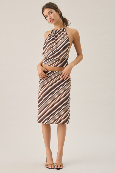 Motel Layka Striped Knee-Length Skirt