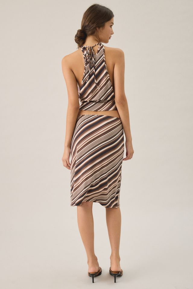 Motel Layka Striped Knee-Length Skirt #3