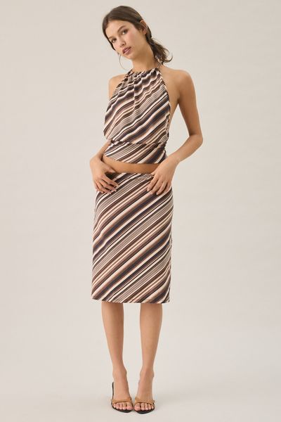 Motel Layka Striped Knee-Length Skirt