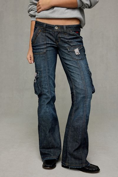 BDG Miko Cargo Low-Rise Flare Jeans