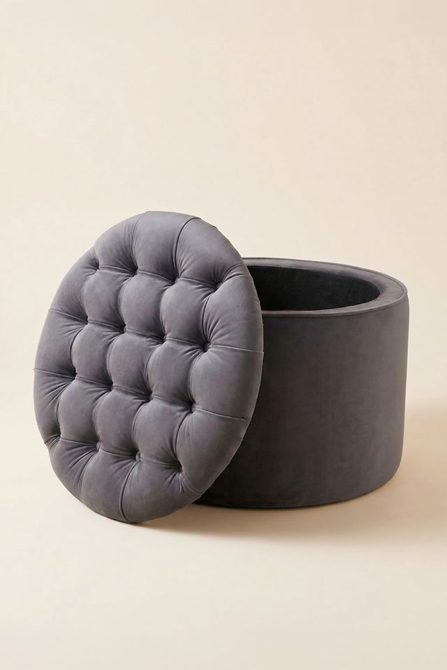 TOV Furniture Queen Velvet Upholstered Storage Ottoman #1