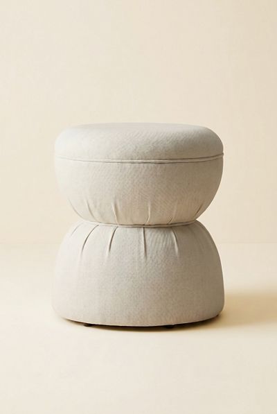 TOV Furniture Tomlin Gaming Ruched Hourglass Ottoman