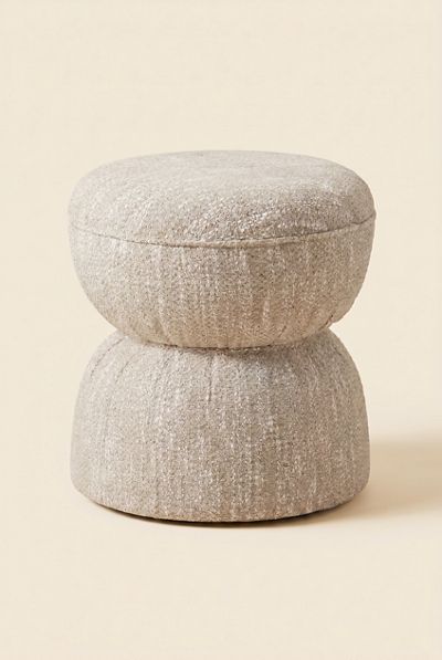 TOV Furniture Tomlin Gaming Ruched Hourglass Ottoman