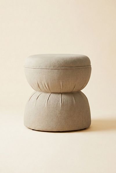 TOV Furniture Tomlin Gaming Ruched Hourglass Ottoman