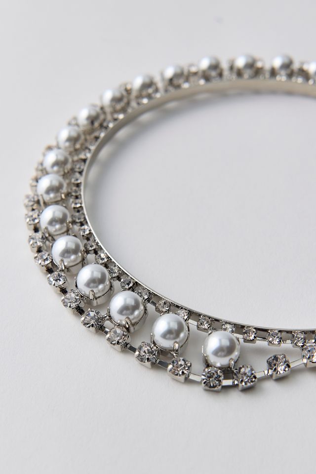 Feyra Rhinestone & Pearl Crown Headband #1