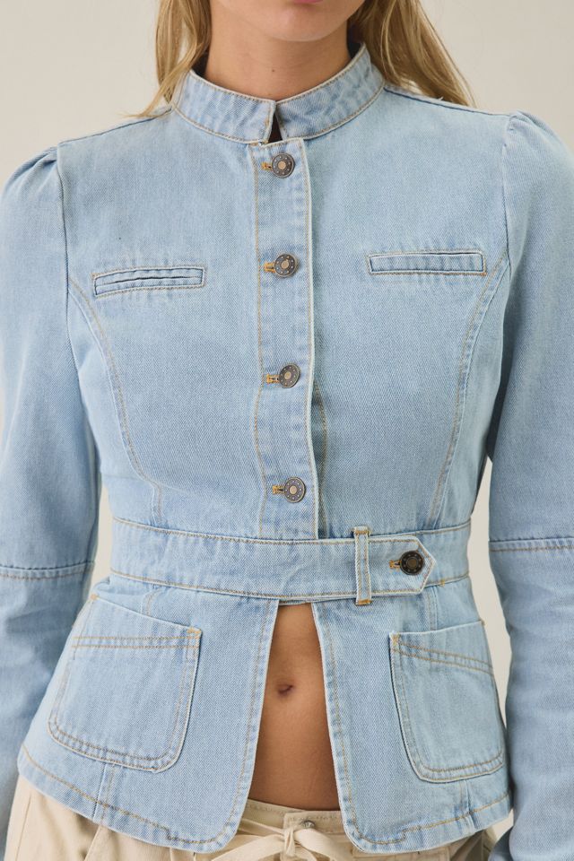 Lioness Brooklyn Denim Military Jacket #4