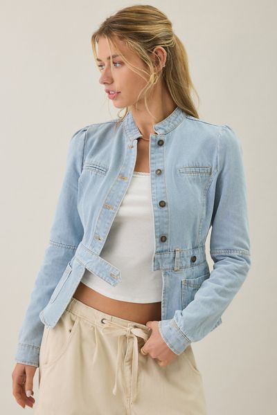 Lioness Brooklyn Denim Military Jacket