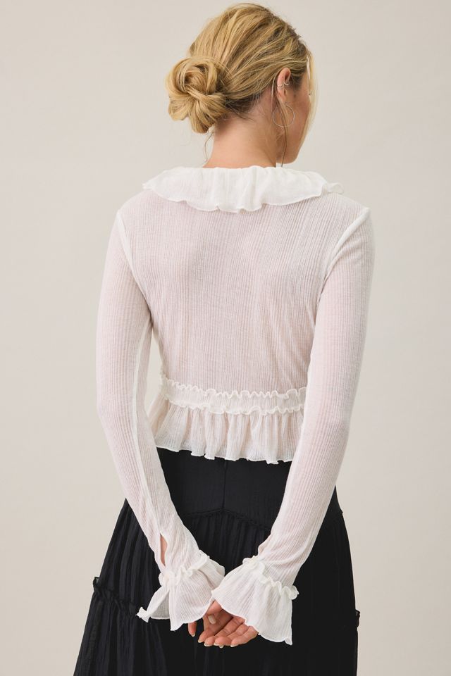 Lioness Venice Ruffle Tie-Front Long Sleeve Top #2