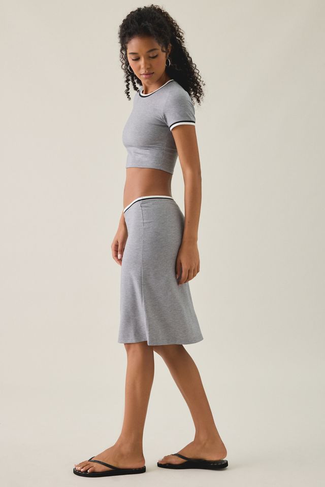 Lioness Laguna Contrast Piped Low-Rise Midi Skirt #2