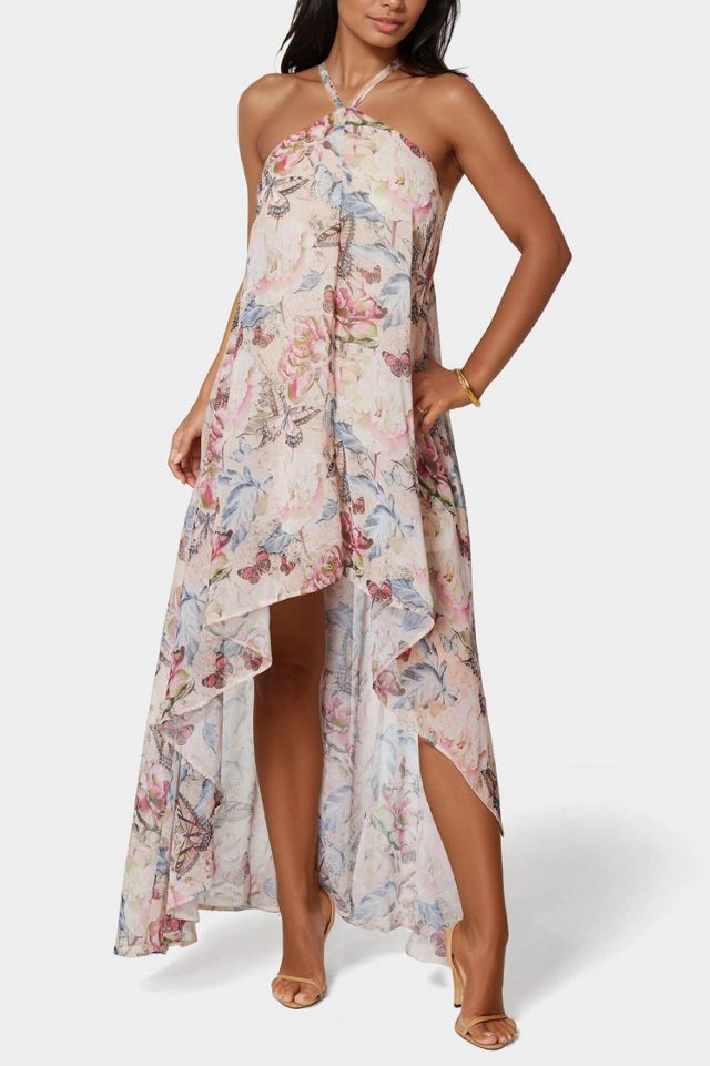 Bebe Bebe Women's High Low Halter Dress #1
