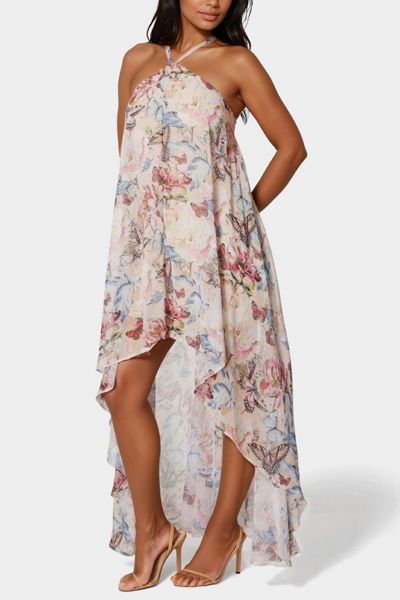 Bebe Bebe Women's High Low Halter Dress