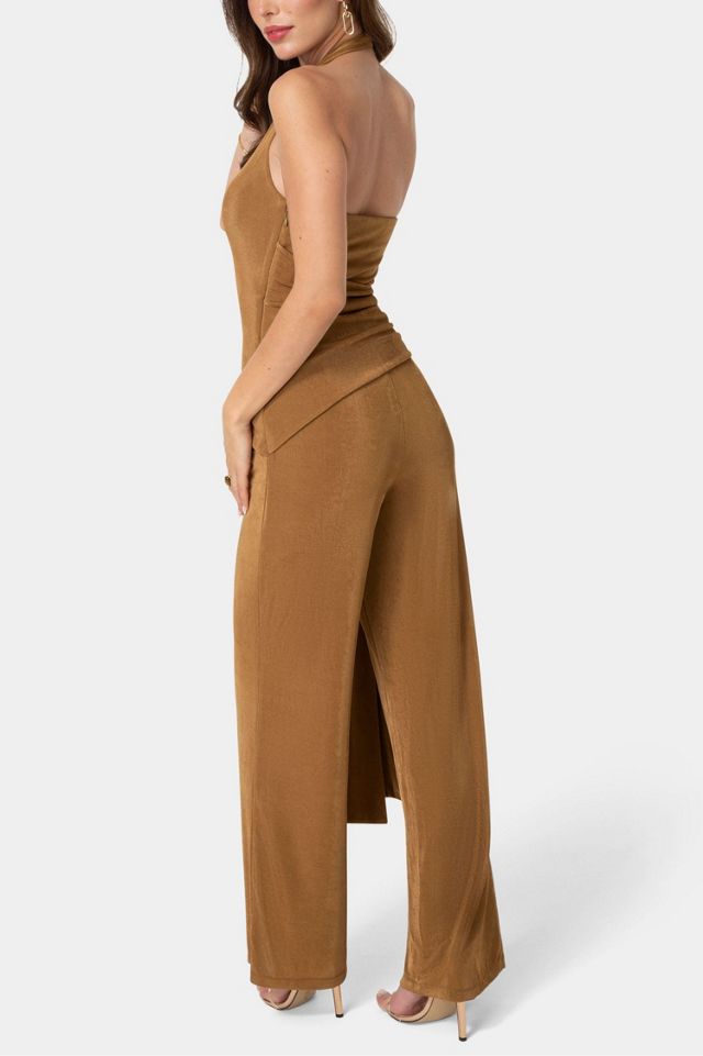 Bebe Slinky Drop Waist Halter Jumpsuit #2