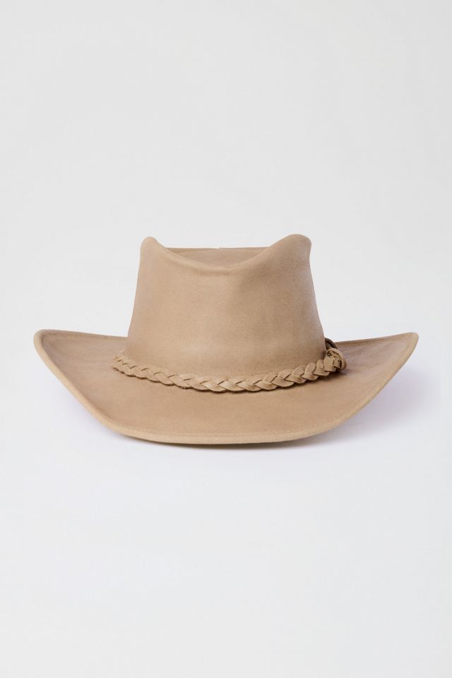 Minnetonka Leather Braided Outback Cowboy Hat #1