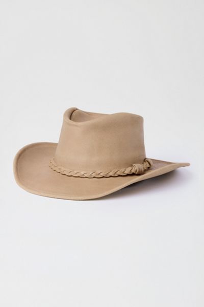 Minnetonka Leather Braided Outback Cowboy Hat