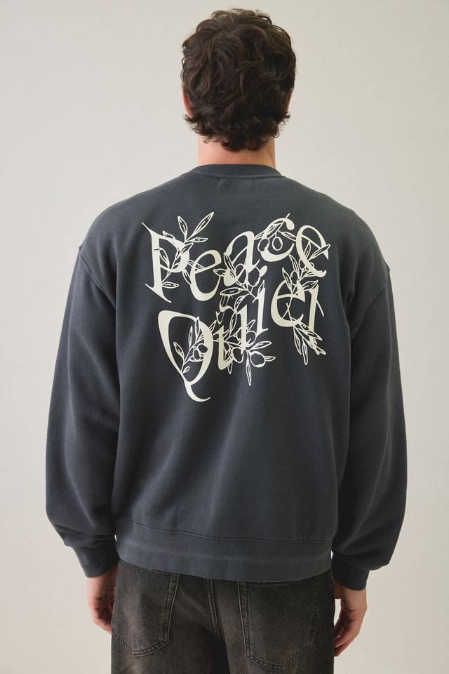 Museum Of Peace & Quiet Warped Graphic Crew Neck Sweatshirt #1