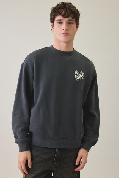Museum Of Peace & Quiet Warped Graphic Crew Neck Sweatshirt