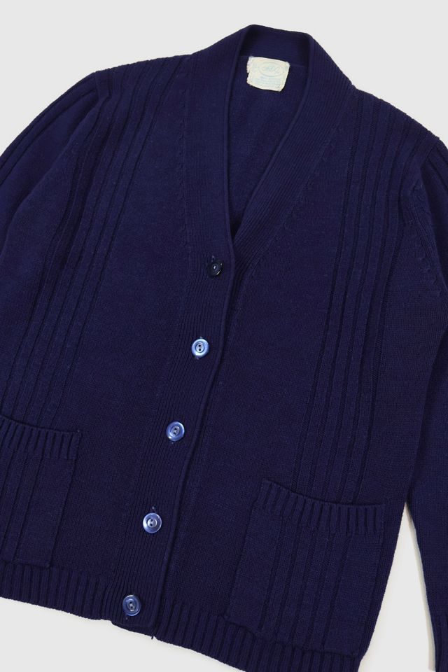 Vintage Blue Cardigan Sweater #4