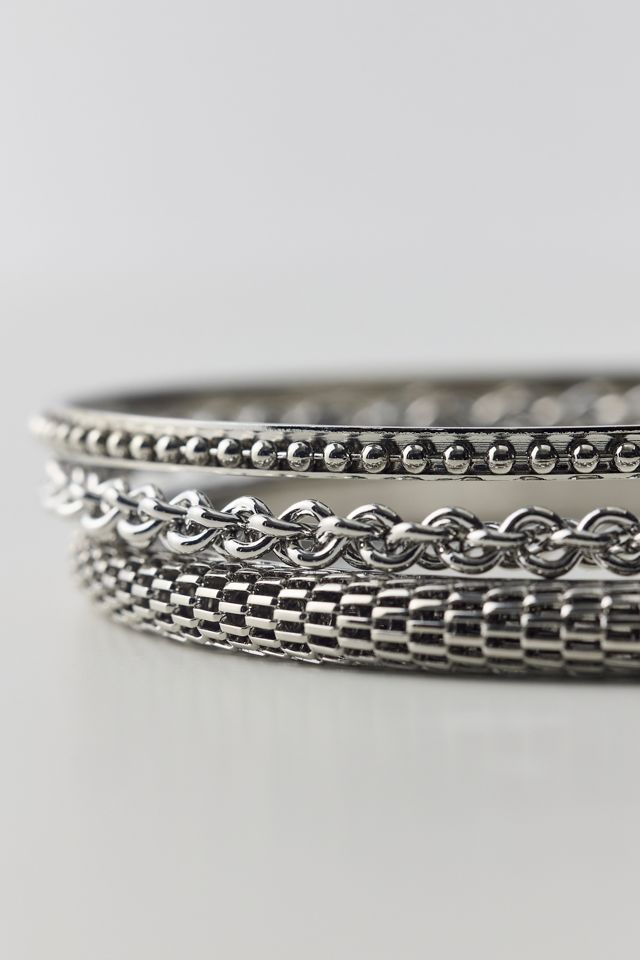 Macy Textured Metal Bangle Bracelets Set #1