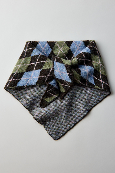 Plaid Pattern Oversized Triangle Scarf