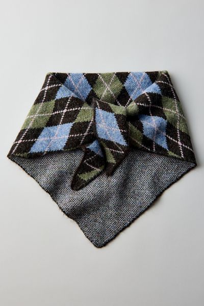 Plaid Pattern Oversized Triangle Scarf
