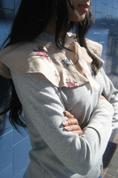 Vintage Reworked Embroidered Collar