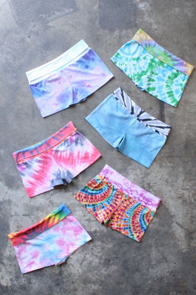 Vintage Reworked Fold Over Micro Tie Dye Short #2