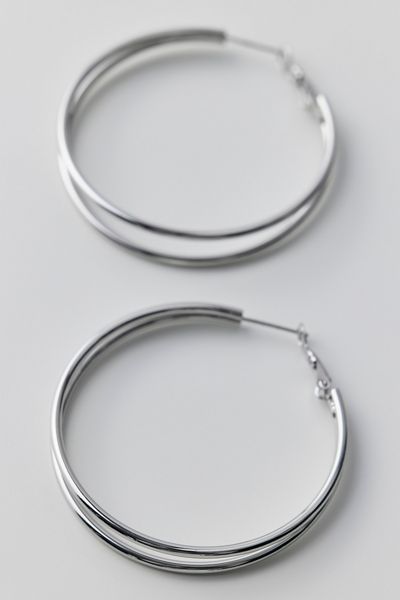 Boucles d'oreilles City Girl double anneau illusion imperméables moyennes
