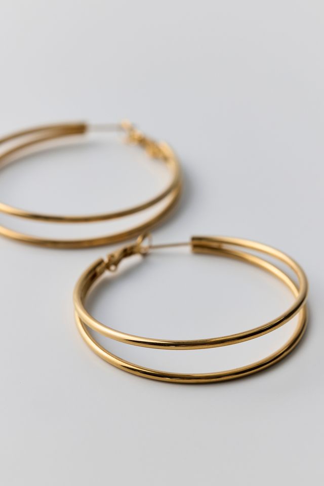 Boucles d'oreilles City Girl double anneau illusion imperméables moyennes #2