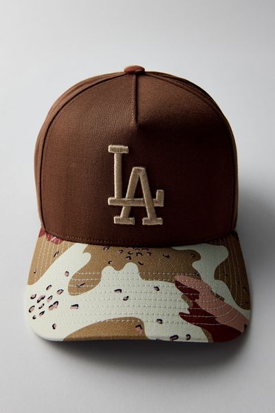 Casquette ajustable MLB Los Angeles Dodgers à visière camouflage Mitchell & Ness