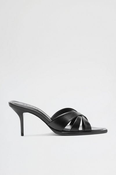 Schutz Keefa Leaf Mule Heeled Sandals