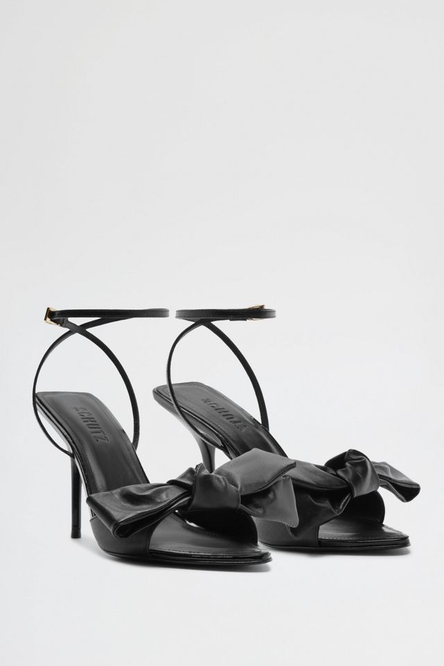 Schutz Elodie Buckle Strap Bow Heeled Sandals #1
