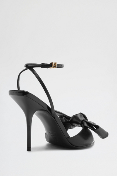 Schutz Elodie Buckle Strap Bow Heeled Sandals