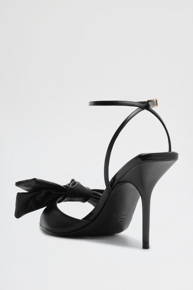 Schutz Elodie Buckle Strap Bow Heeled Sandals #4
