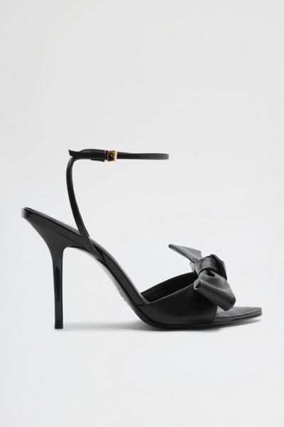 Schutz Elodie Buckle Strap Bow Heeled Sandals