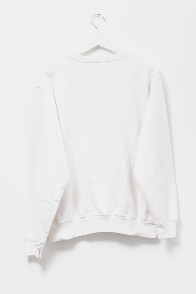 Vintage 1990s Champion Distressed White V-Stitch Sweatshirt