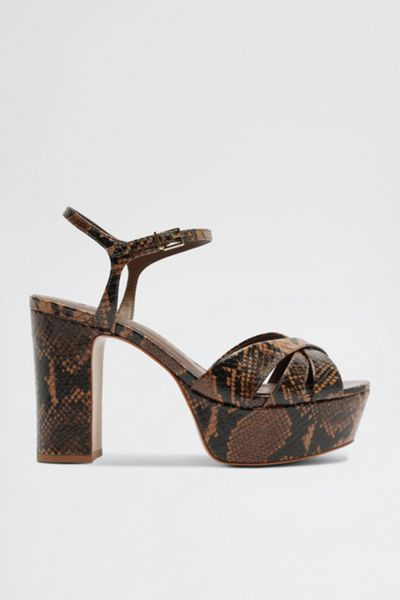 Schutz Keefa Snakeskin Heeled Sandals