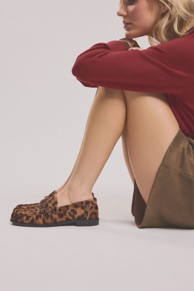 Schutz Tyche Animal Print Loafers