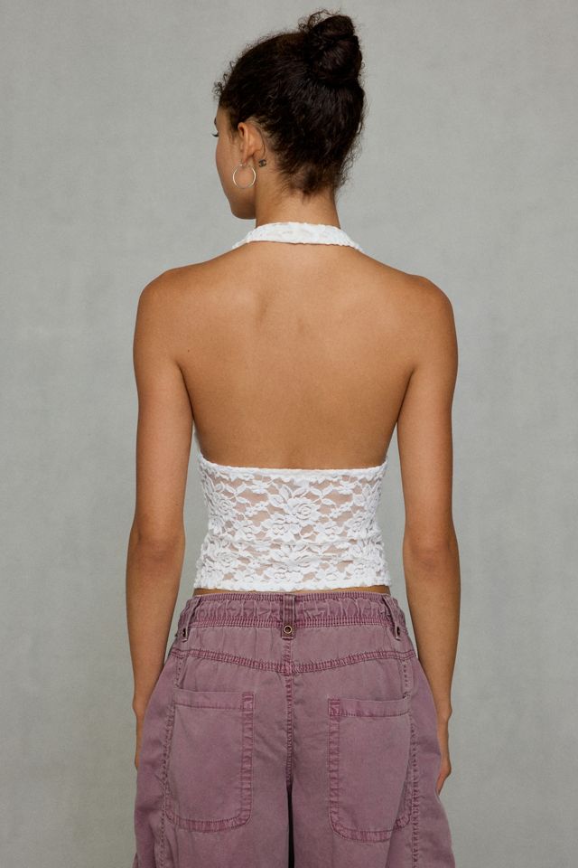 Kimchi Blue Lizette Sheer Lace Halter Top #3