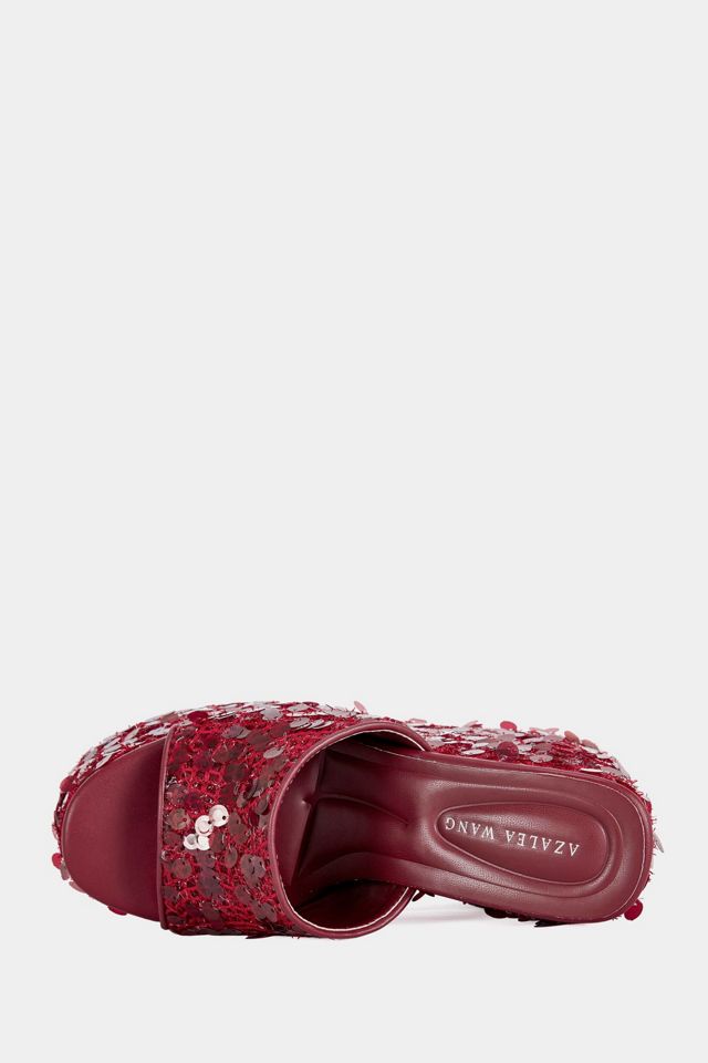 Azalea Wang Betsey Platform Sequin Wedge Sandal #4