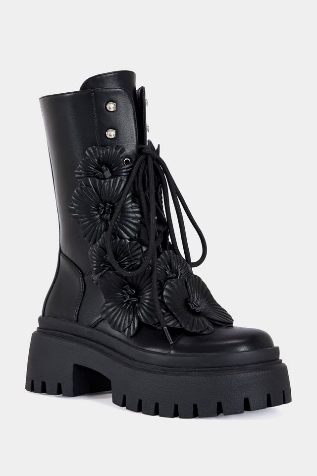 Azalea Wang Devoir 3D Flower Combat Bootie #2