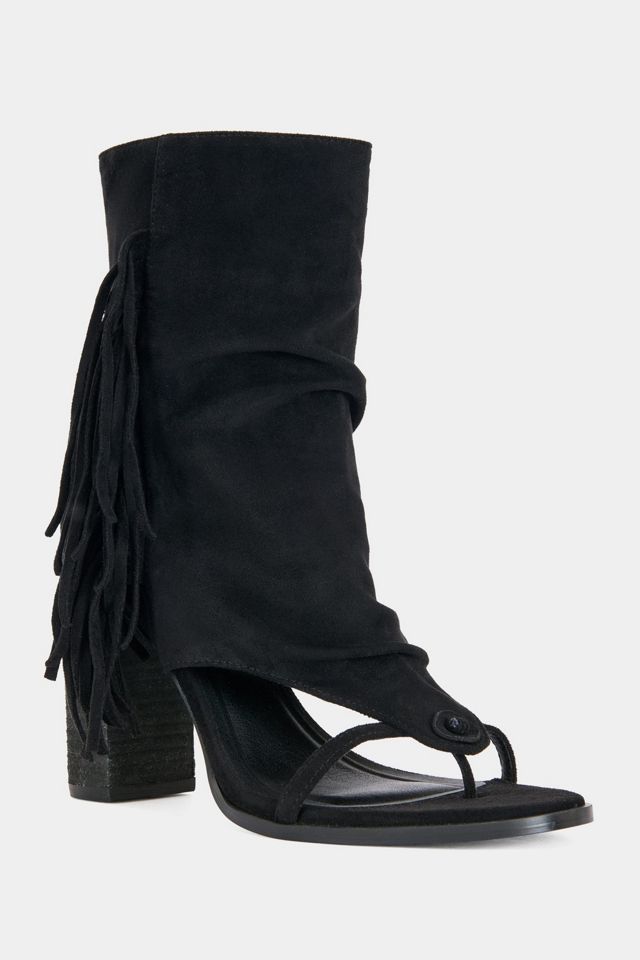 Azalea Wang Paco Fringe Peep-Toe Bootie #1